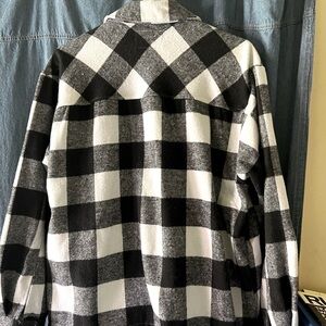Women’s Black and White Flannel Jacket